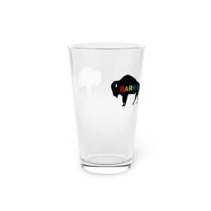 BARRA Buffalo Pint Glass - 16oz Colorful Bison Beer Glass